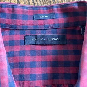 In EUC Blue and Red Dress Shirt